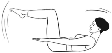 Из этого положения выполните 100 покачиваний руками вперед- назад. Сочетайте движение руками с дыханием: вдох - 5 покачиваний, выдох - 5 покачиваний. После завершения медленно опустите на пол сначала голову, затем поочередно обе ноги. Для расслабления мышц шеи слегка опустите подбородок к груди.