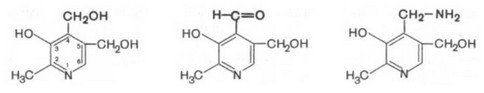 Рис. 16. Химическая структура производных 3-оксипиридина, обладающих активностью витамина В6.